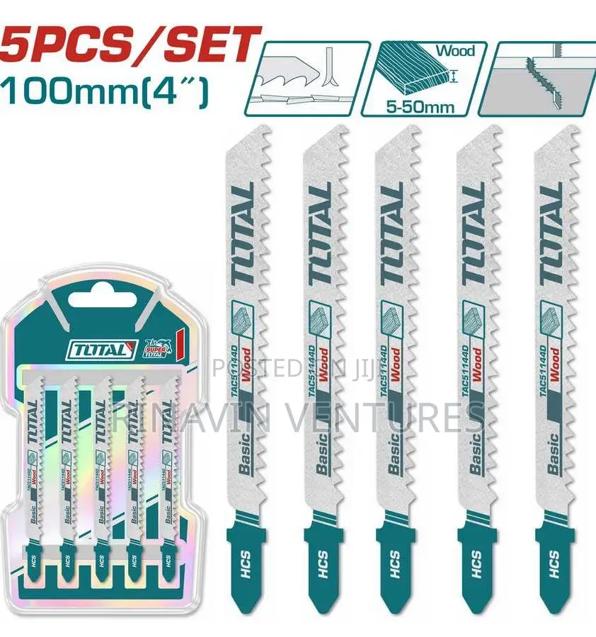 Total Tac51144d Jig Saw Blade for Wood 5pcs