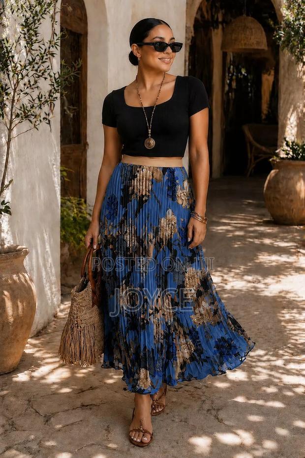 Free Size Pleated Chiffon Skirts - thumbnail 3
