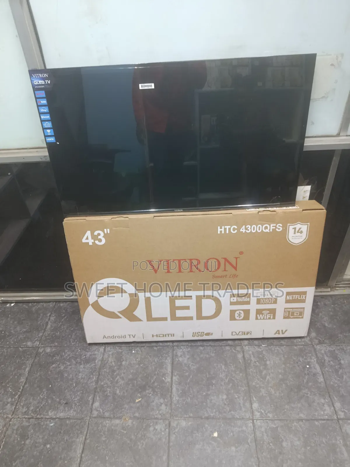 Vitron Tv 43 Inch Qled 1080p + Free Wall Mount