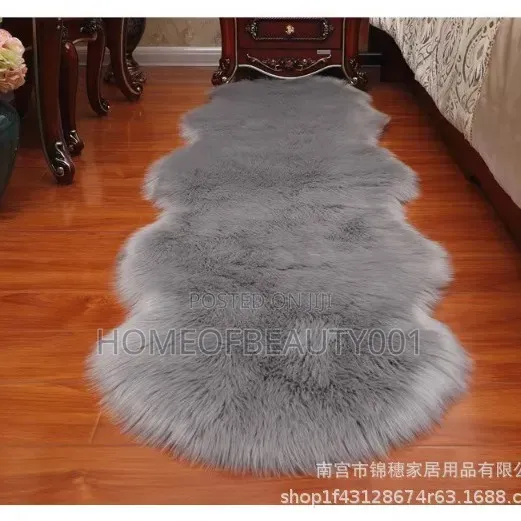 Fluffy Bedside Mat.