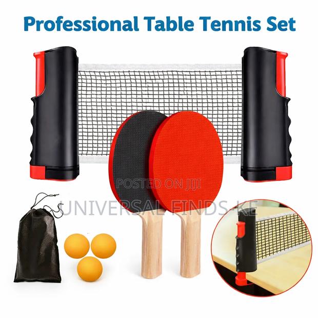 Professional Table Tennis Set – 2 Premium Rackets, 3 Balls Net