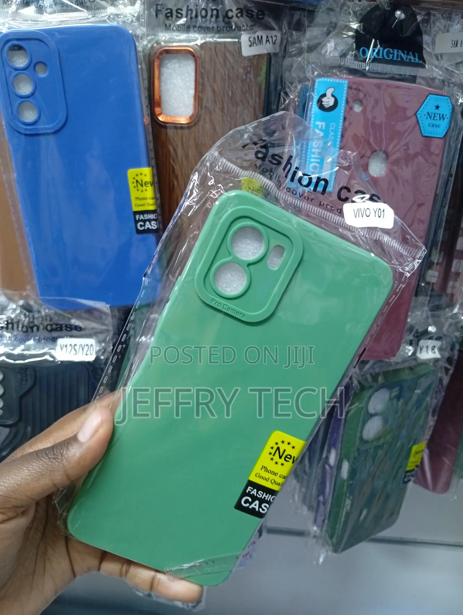 Vivo Y01 or Y15s Mint Green Silicone Phone Case