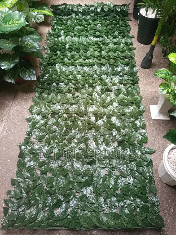 Heavy Duty Dark Green Artificial Ivy Fence Roll Balcony Garden Use