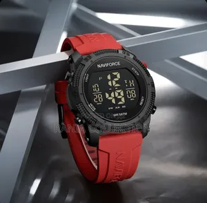 Red Strap Naviforce Unisex Wrist Watch