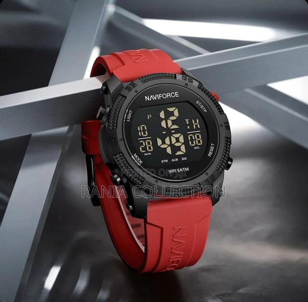 Red Strap Naviforce Unisex Wrist Watch - thumbnail 2