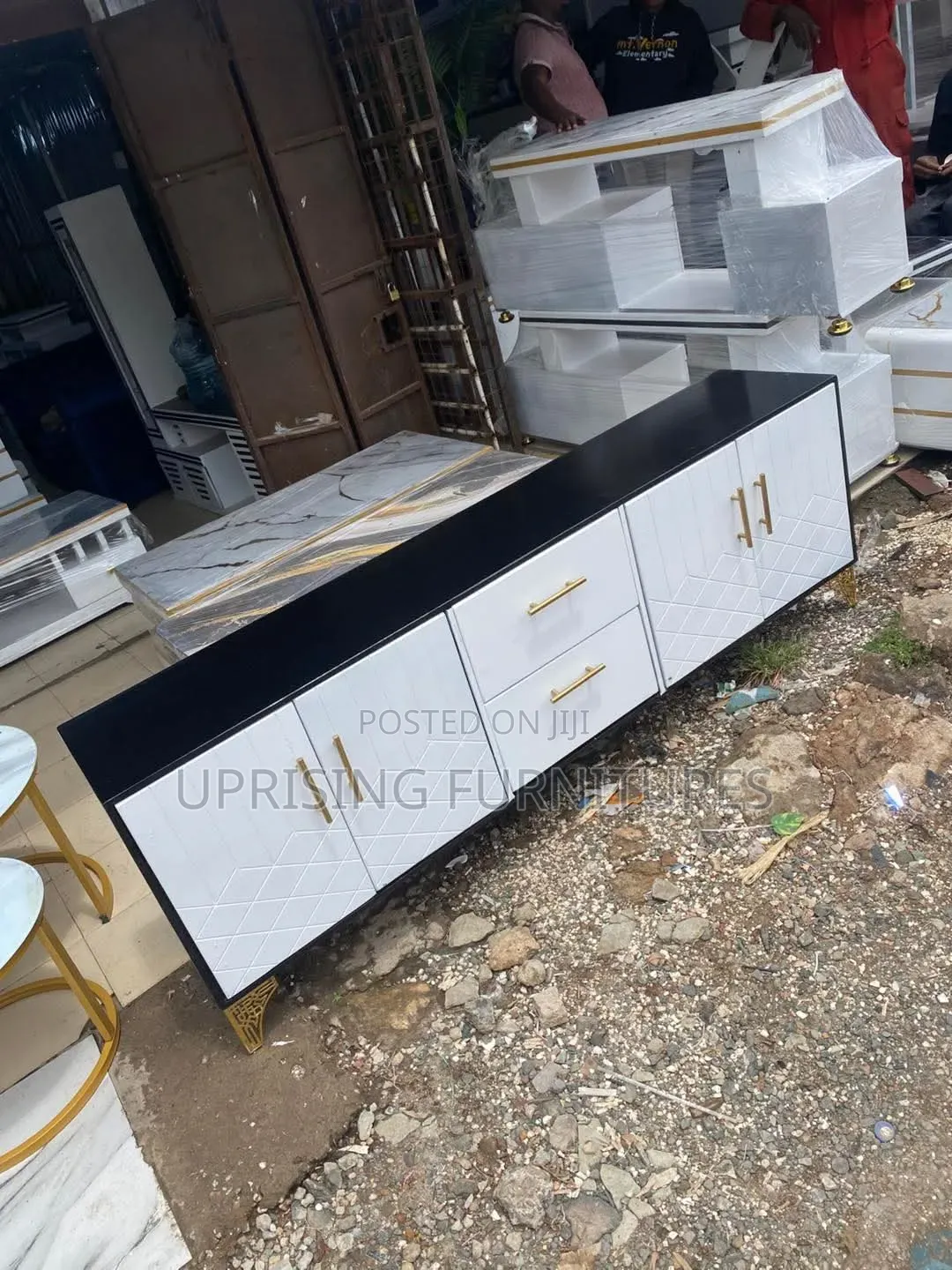 Tv Stand 6 Feet Black White