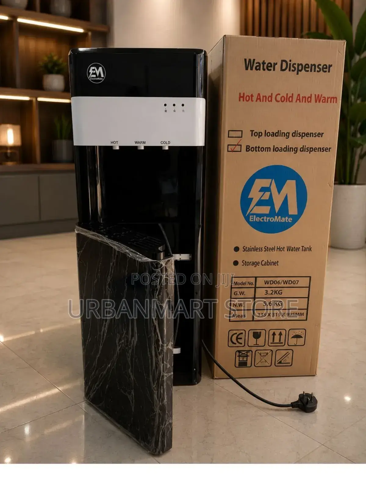Electromate Bottom Load Water Dispenser Hot Cold Normal