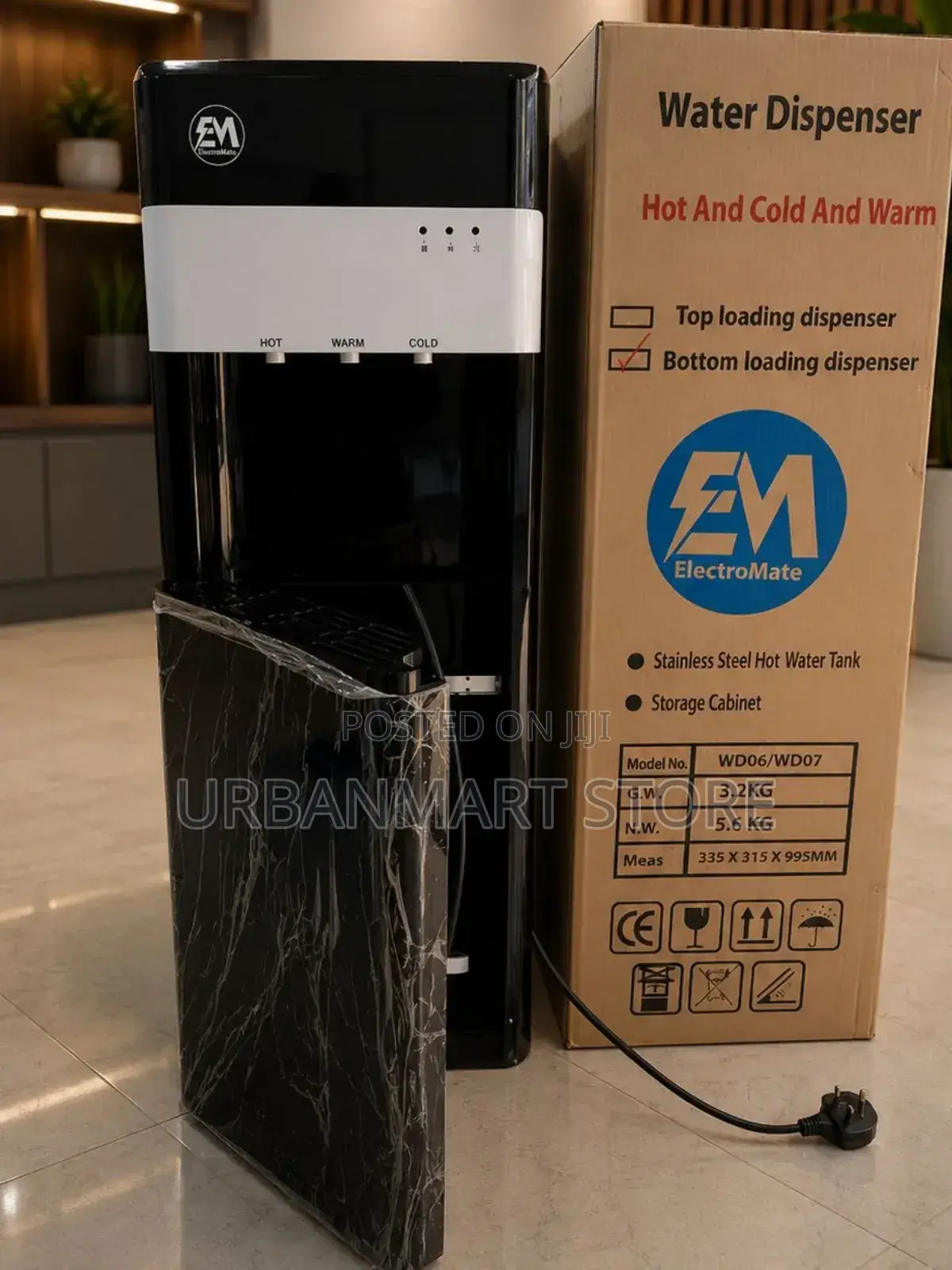 Electromate Water Dispenser Bottom Loader Child Lock- 3 Tap