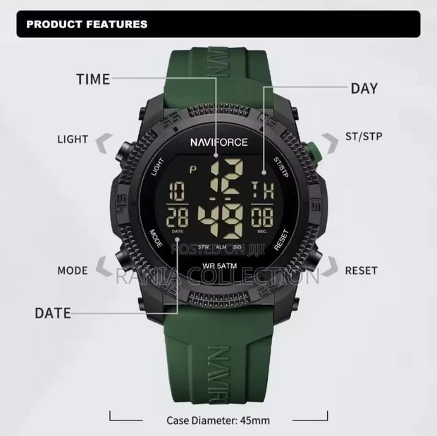 Green Naviforce Unisex Wristwatch