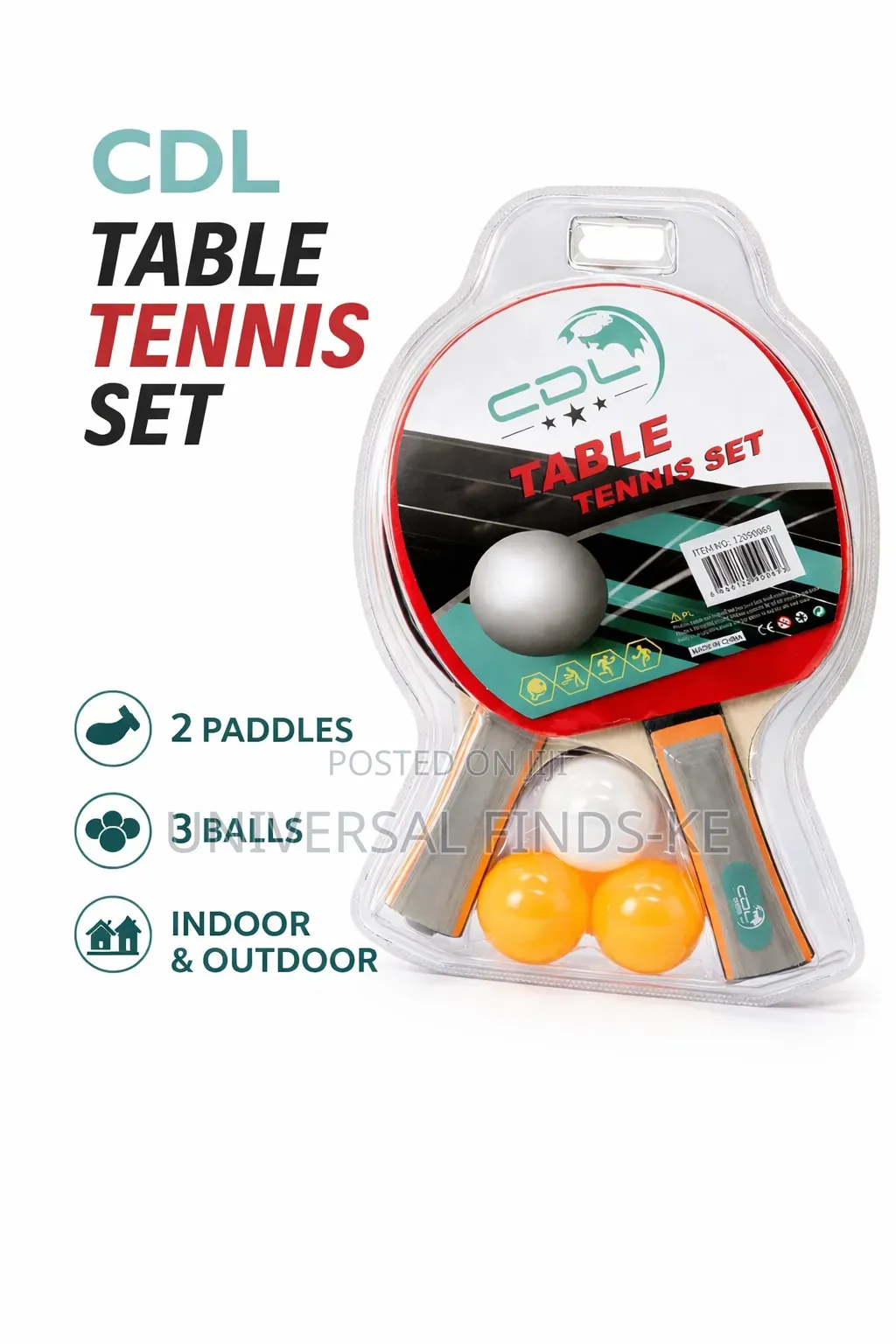 Table Tennis Rackets Set With 3 Ping Pong Balls