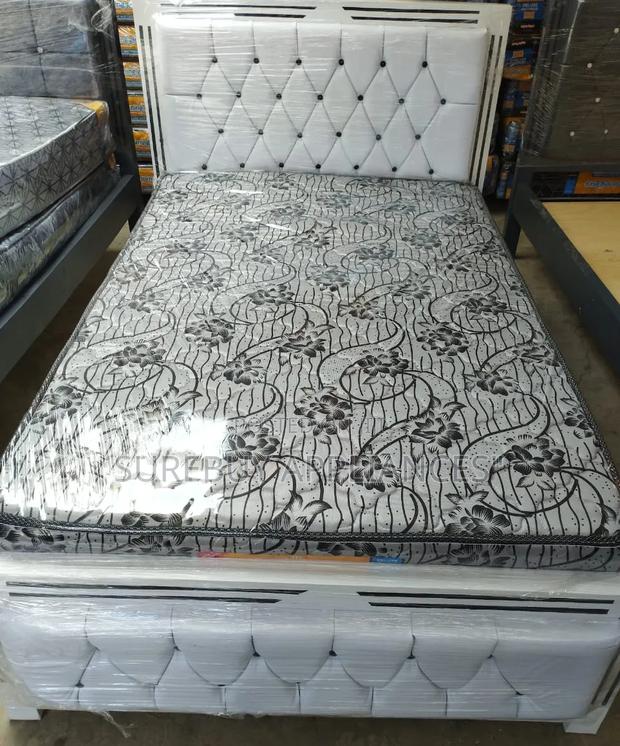 Luxury 4x6 Moquette Bed With Soft Fabric Finish