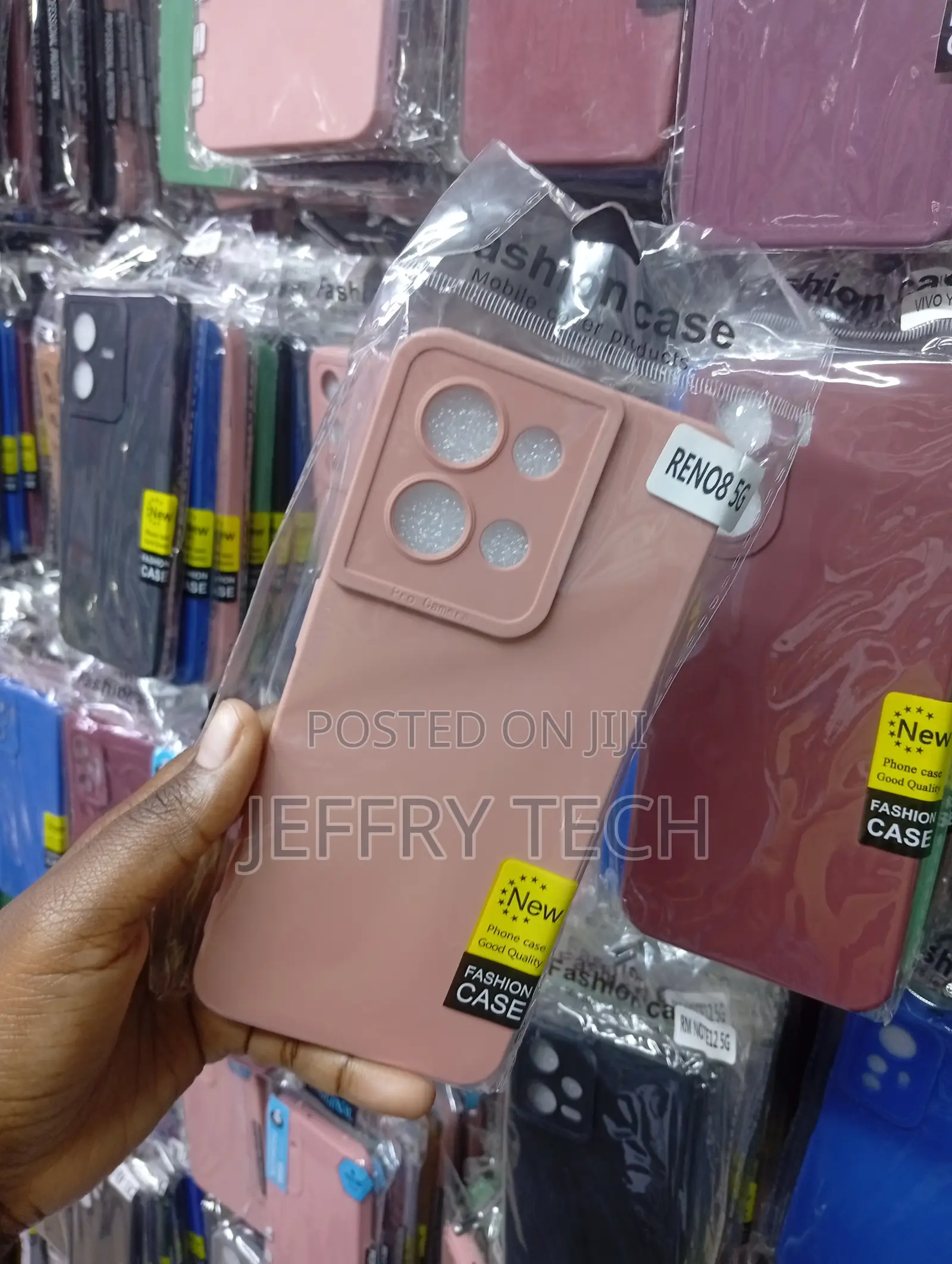 Oppo Reno8 5g Dusty Pink Liquid Silicone "Pro Camera" Protective Case