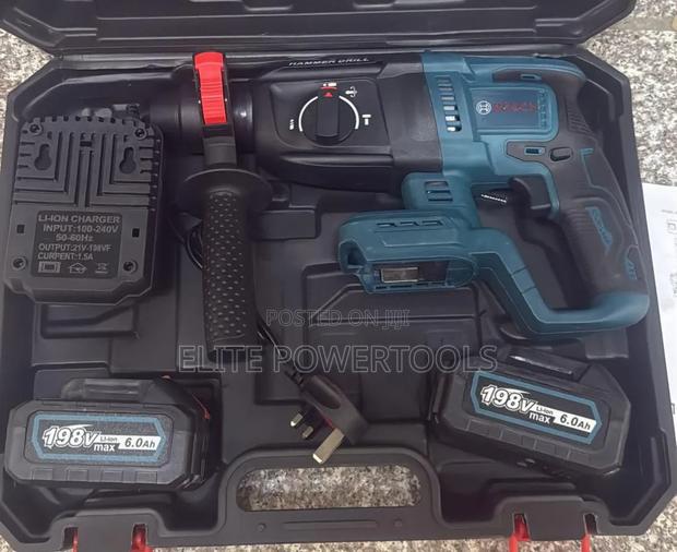 Bosch 198v Cordless Rotary Hammer Drill Kit With 2 B