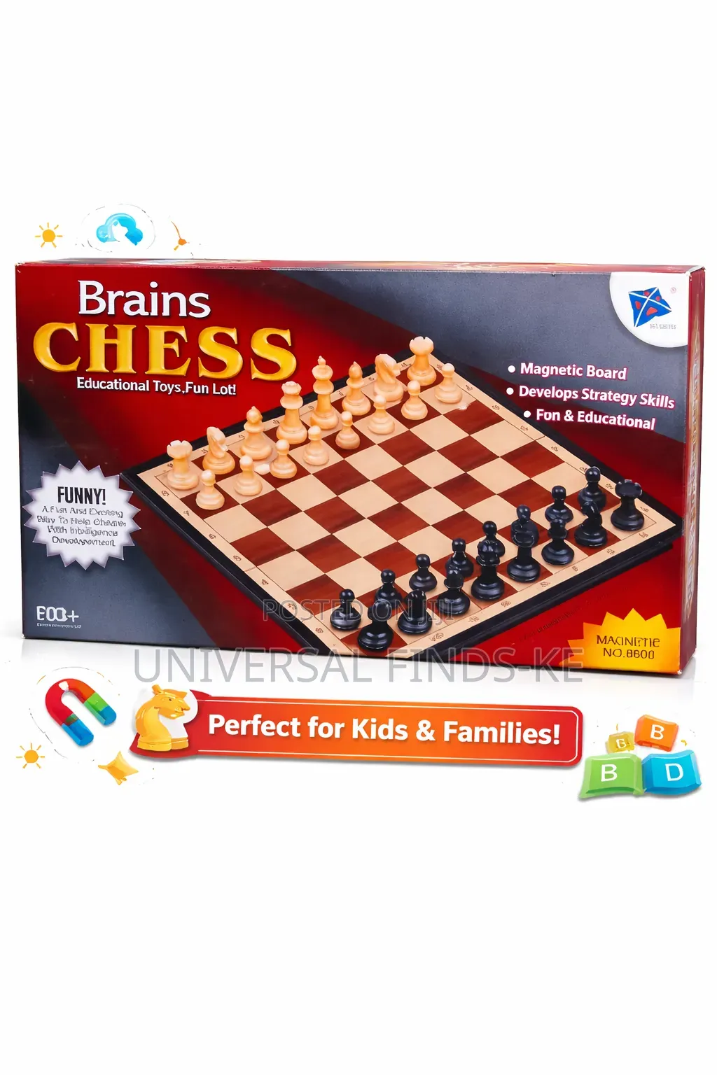 Brains Chess Board Game – Educational Strategy Game for Kids Adults