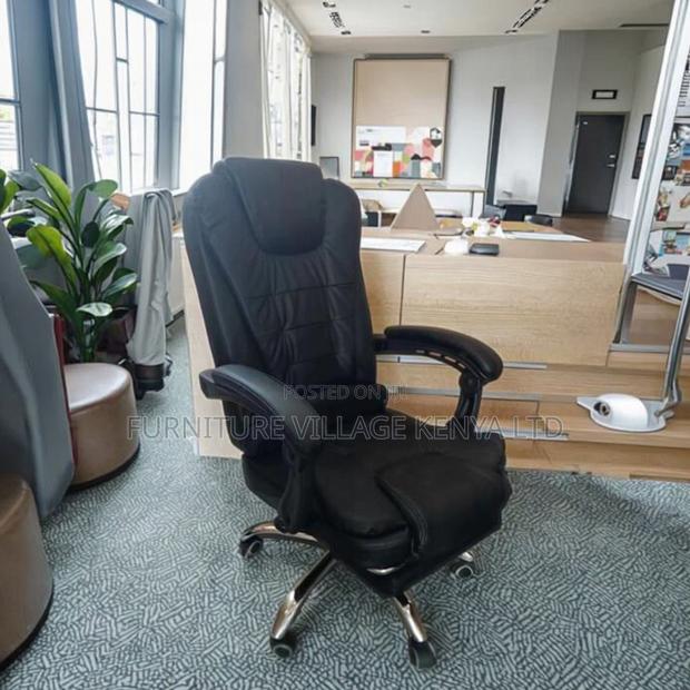 Leather Office Seat With Footrest - thumbnail 7