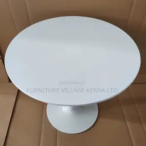 Round White Home Dining Table.