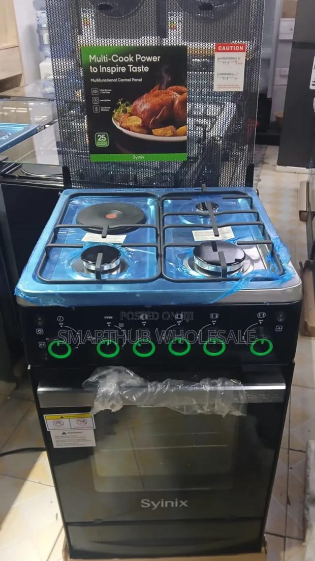 Syinix 50by55 3+1 Standing Cooker
With Electric Oven