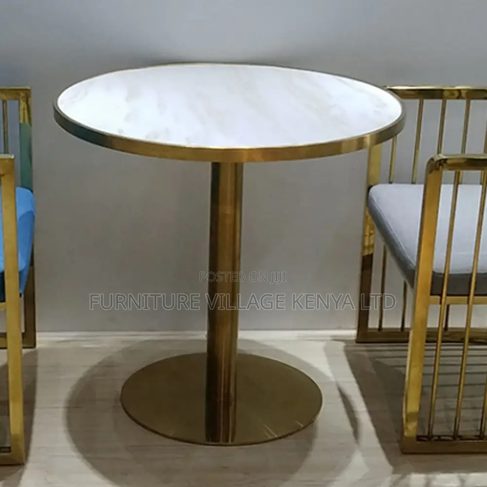 Round Silver Tulip Dining Table
