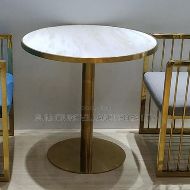 Round Silver Tulip Dining Table - thumbnail 5
