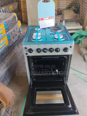 Eurochef Standing Cooker With Rotisserie and Oven Timer, 3+1