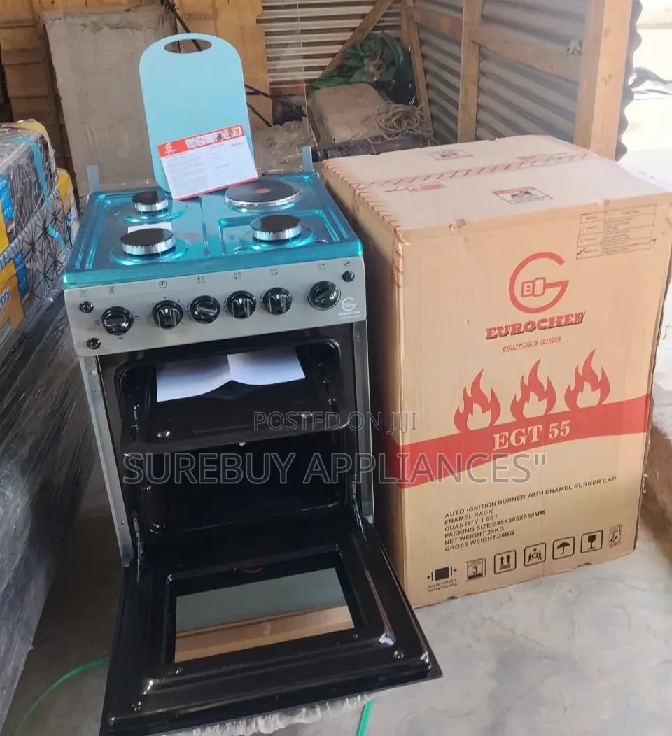 Eurochef Standing Cooker 3+1 Burner Electric Oven