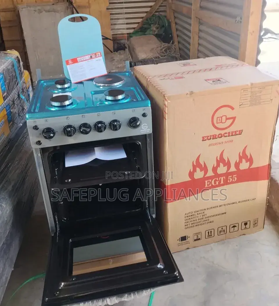 Eurochef Standing Cooker 3+1 Burner Electric Oven