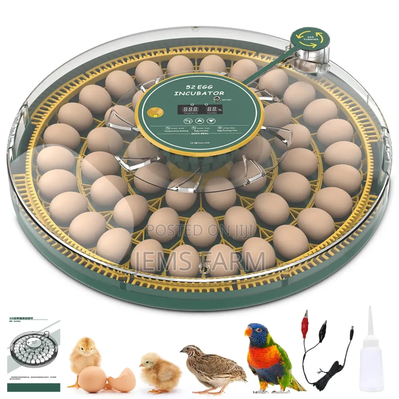 Fully Automatic 52 Egg Incubator Ac/Dc