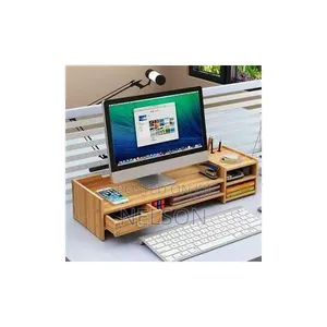 Desktop Computer Bamboo Stand