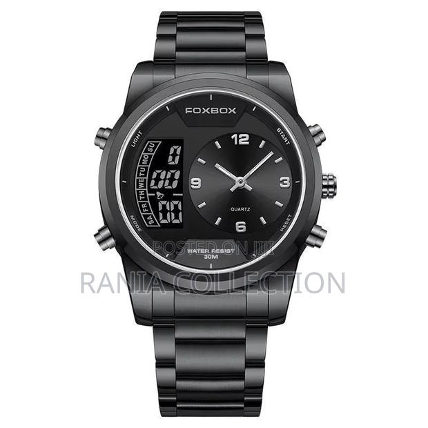 Black Foxbox Dual Time Gents Watch - thumbnail 4
