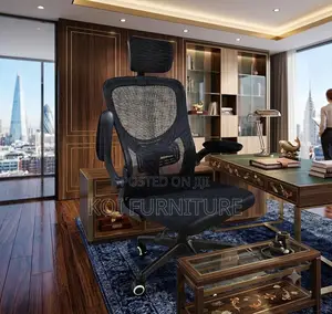 Office Chairs; Orthopedic Fabric Office Chair Featuring Flip Armrest