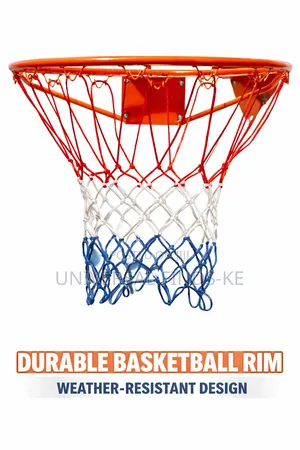 Heavy-Duty Basketball Ring With Tricolor Net