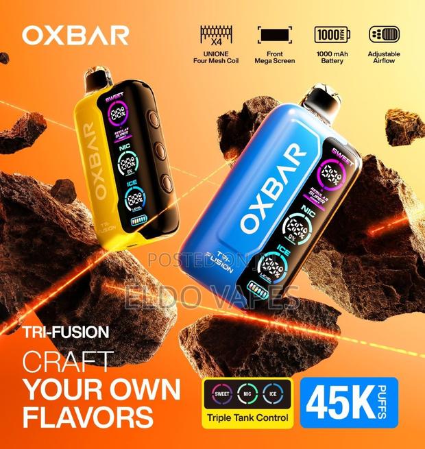 Oxbar Tri-Fusion 45000 Puffs Vape - 13 Flavors