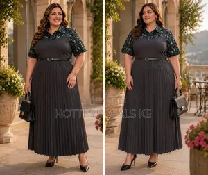 Elegant Long Pleated Dresses