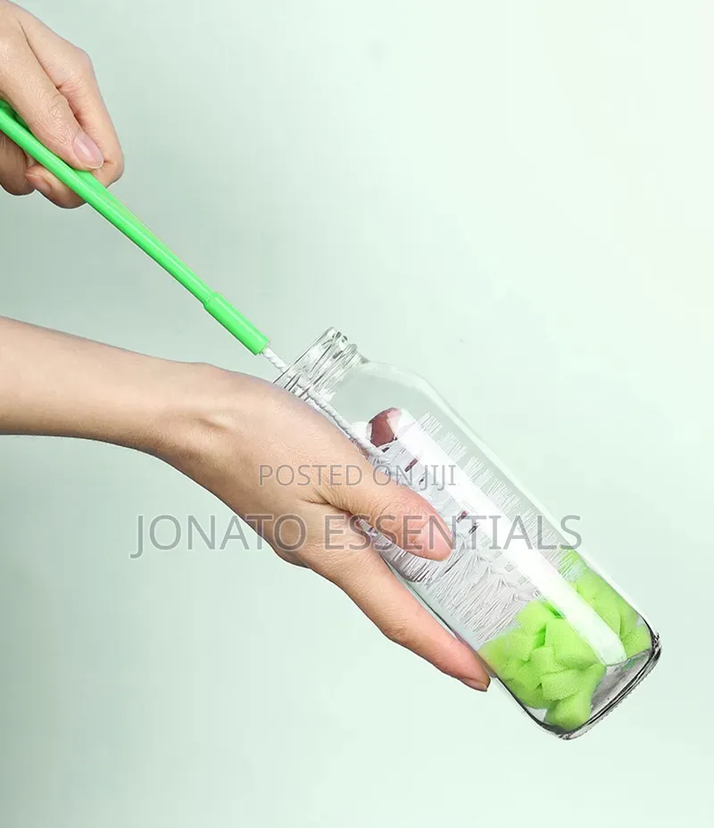 Long Baby Bottle Brush With Sponge Tip - Flask Bottle Cleaner