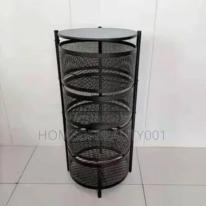 5 Tier Round Design Rotating Fruit Vegetable Rack.