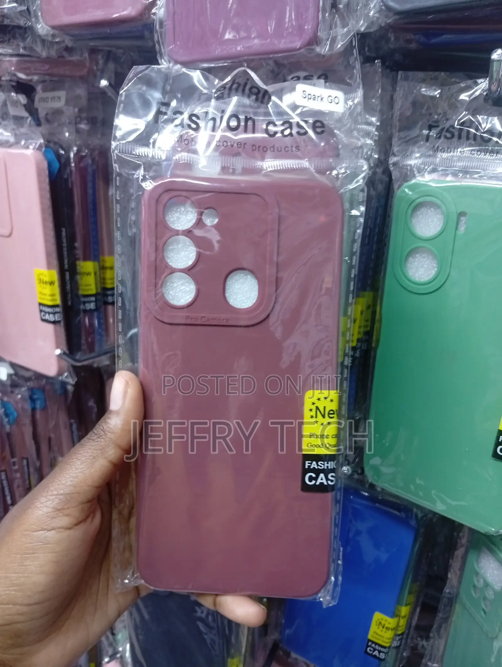 Tecno Spark 8c Minimalist Maroon Color Cover