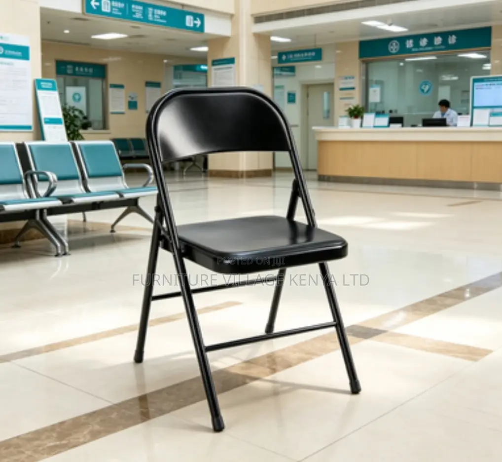Black Foldable Study Office Chair.
