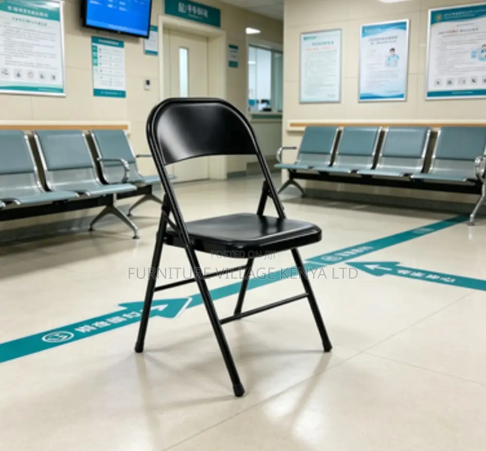 Black Foldable Study Office Chair.
