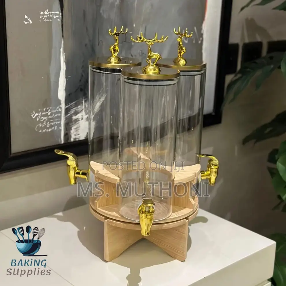 *3cylinder Rotating Glass Beverage Dispenser