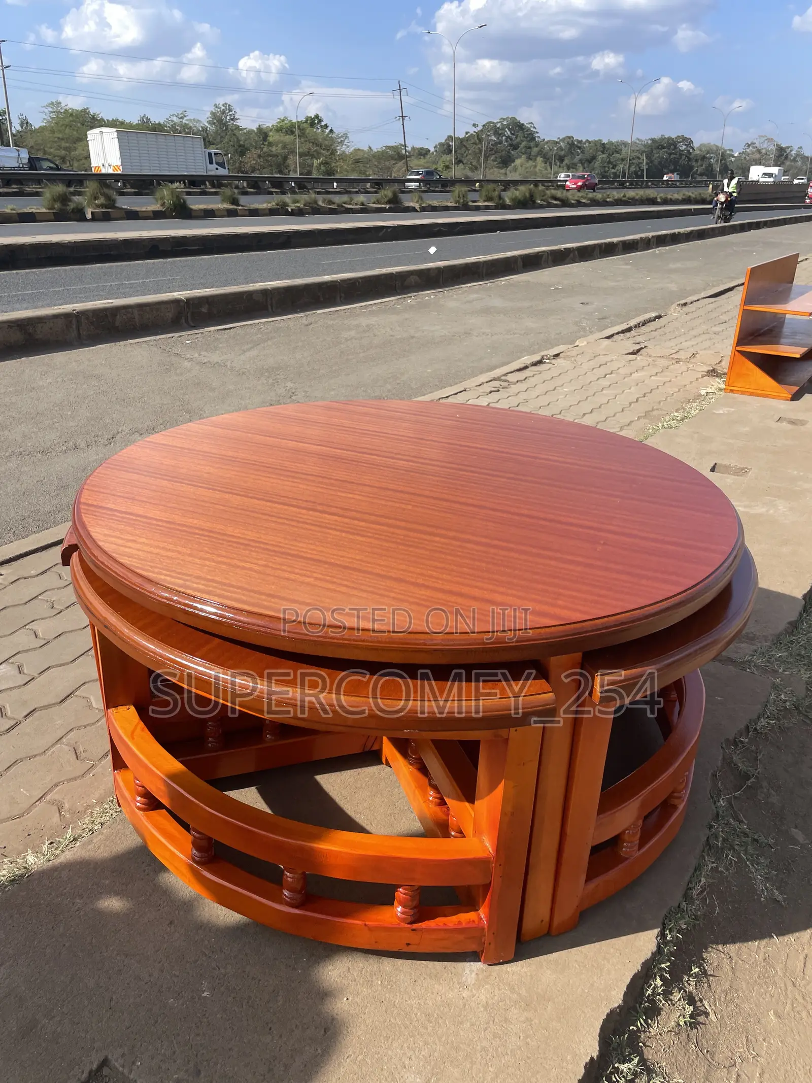 Mahogany 4 in 1 Coffee Table Set