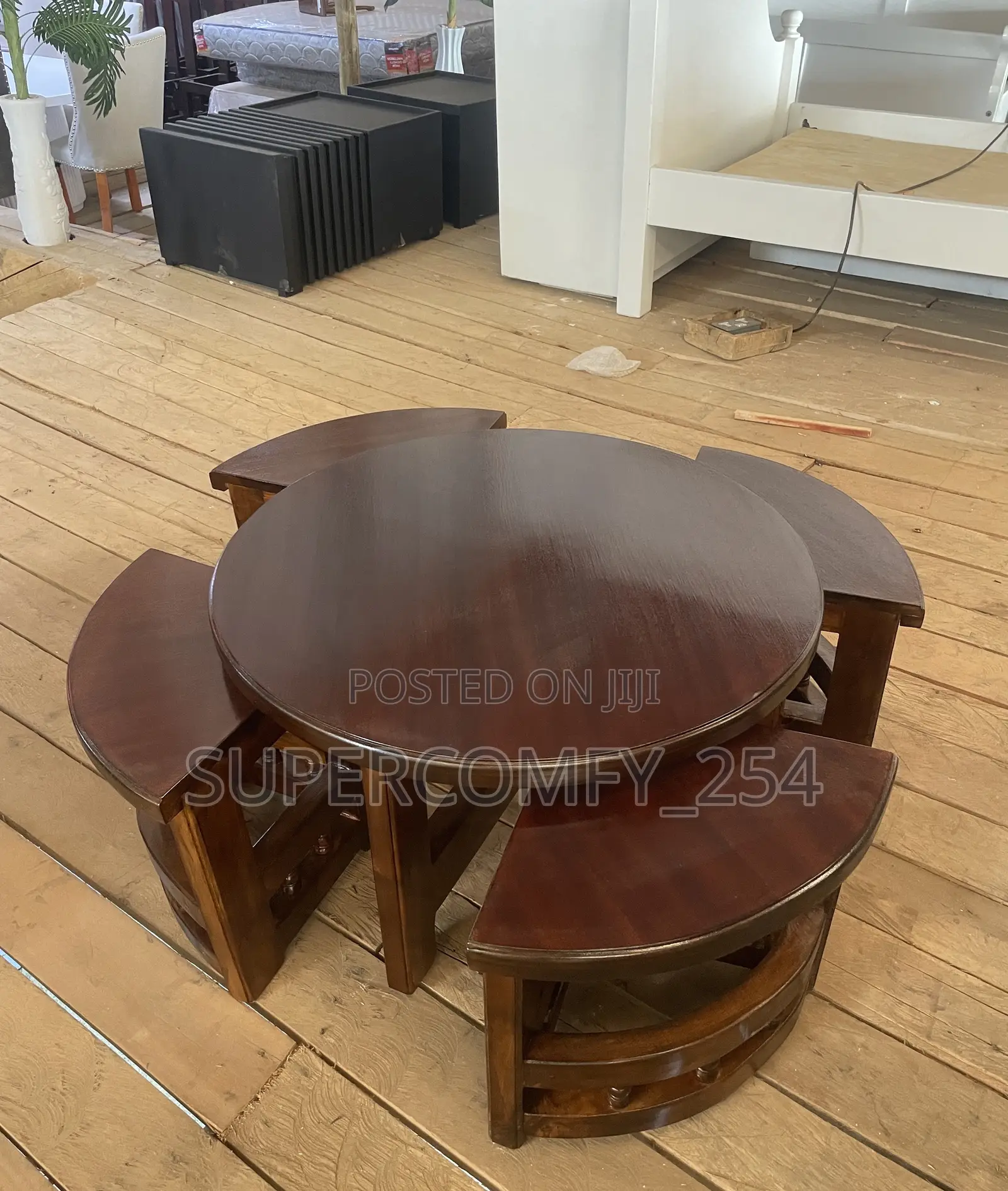 Mahogany 4 in 1 Coffee Table Set