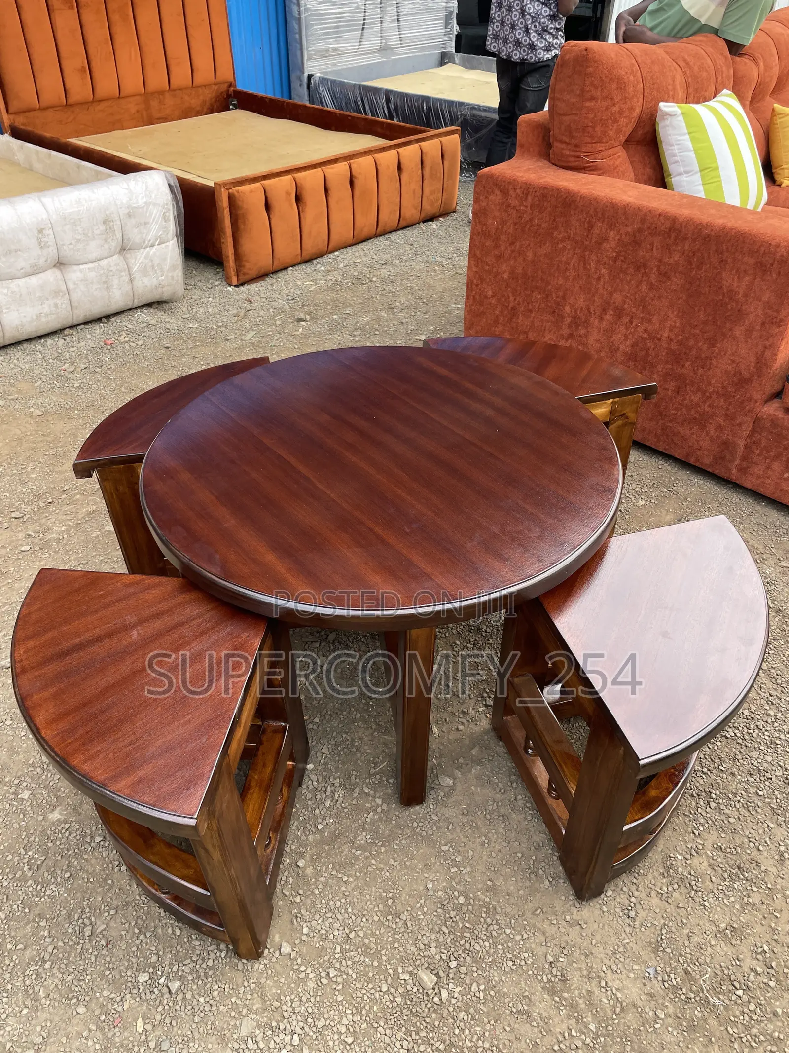 Mahogany 4 in 1 Coffee Table Set