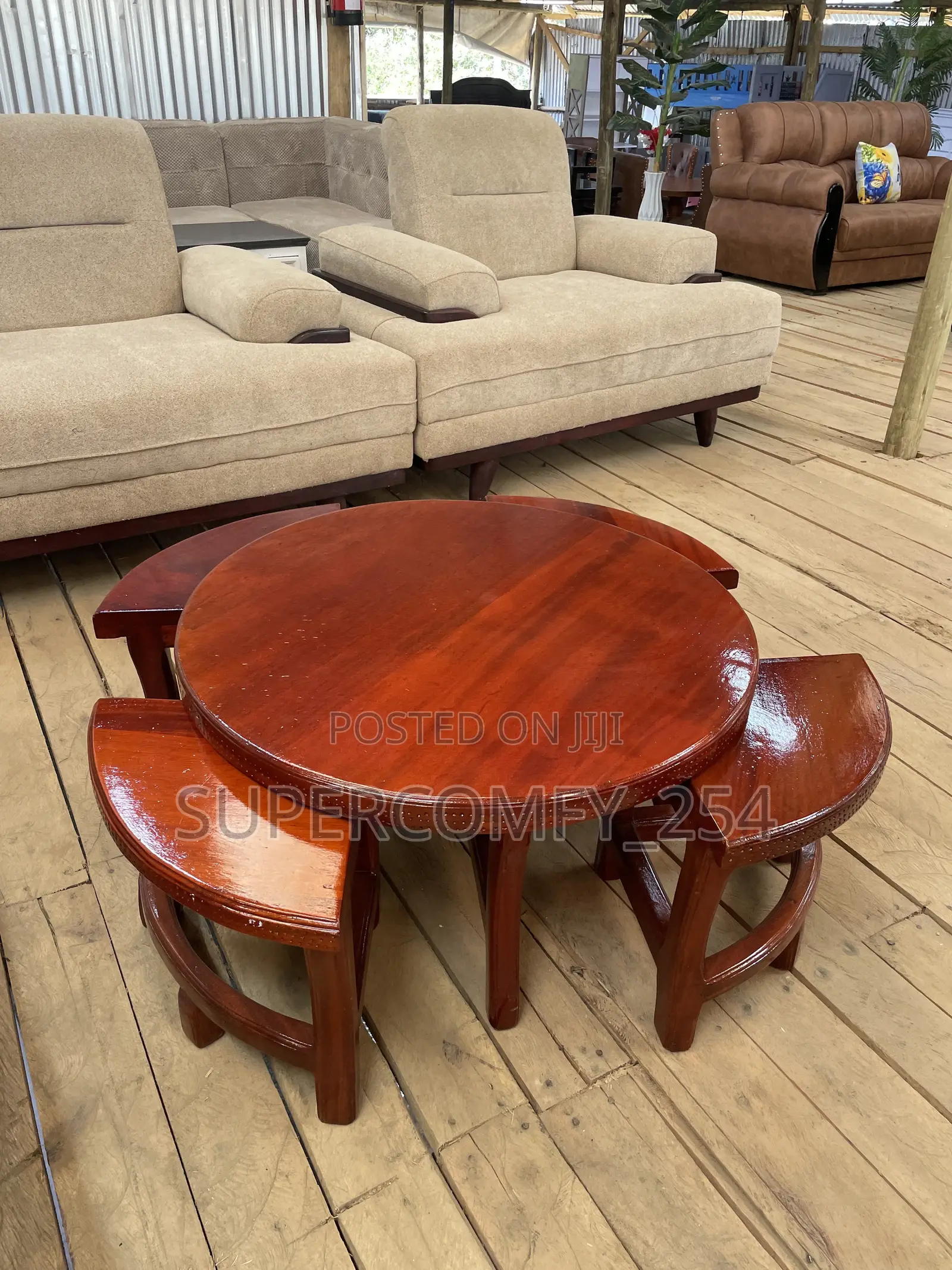 Mahogany 4 in 1 Coffee Table Set