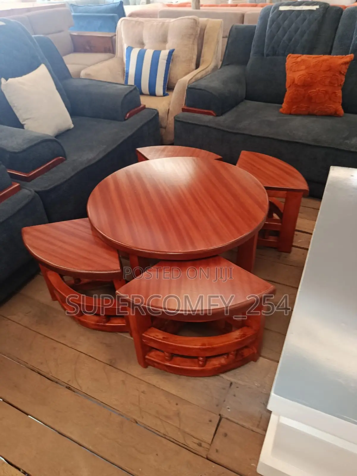 Mahogany 4 in 1 Coffee Table Set