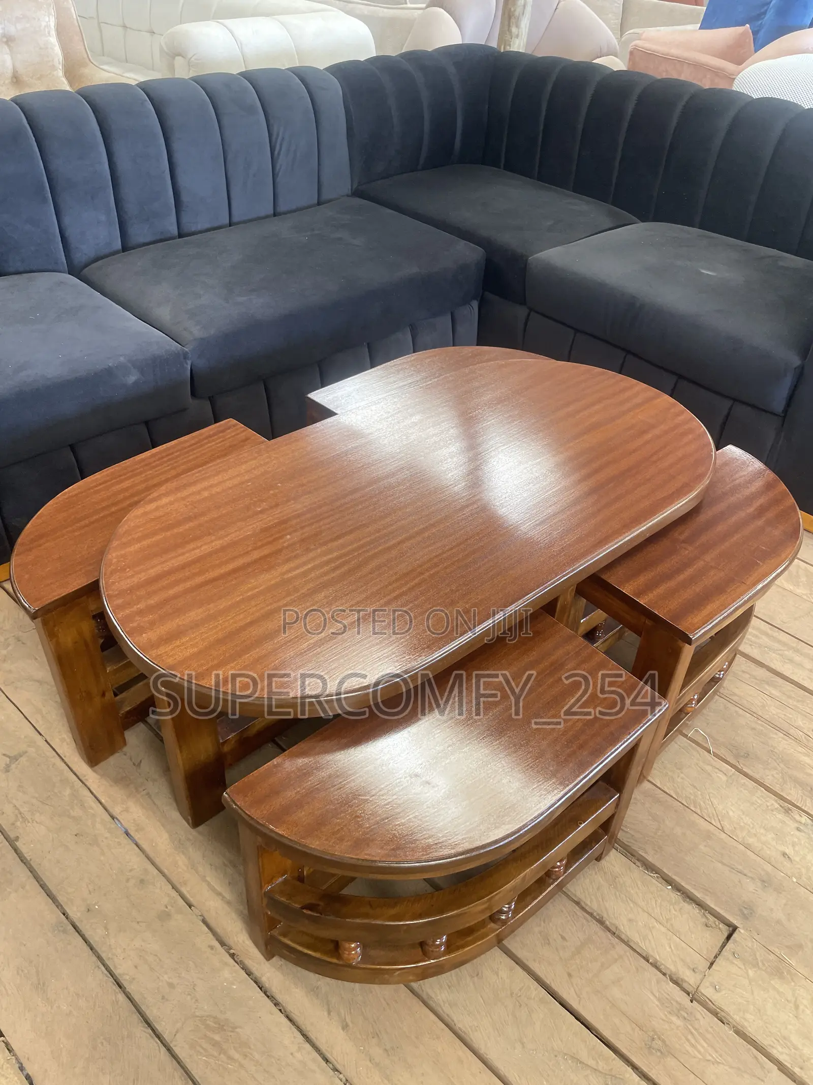 Mahogany 4 in 1 Coffee Table Set
