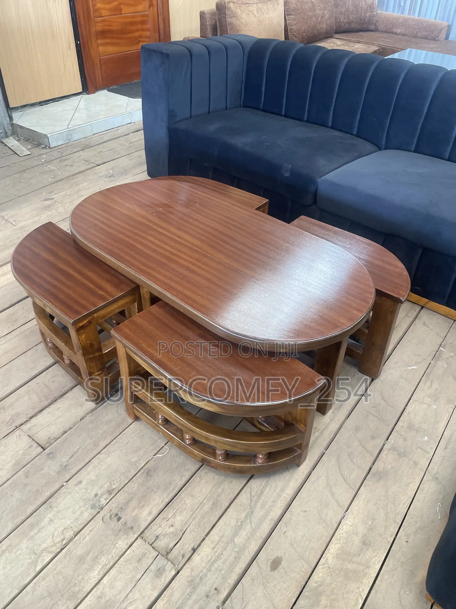 Mahogany 4 in 1 Coffee Table Set