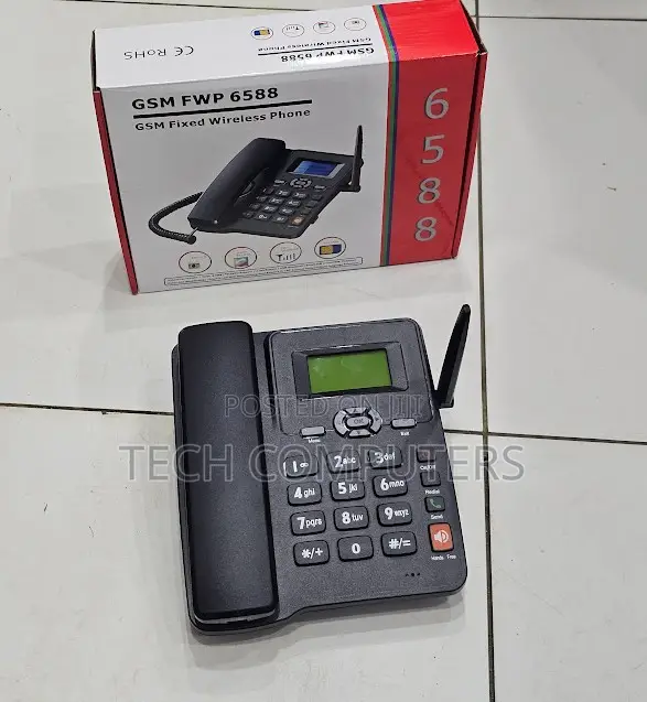 GSM Fixed Wireless Phone 6588 With Sim Card Support for Home Office