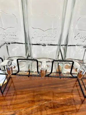 Vintage Triple Glass (2.2 L Each )Drink Dispenser With Stand