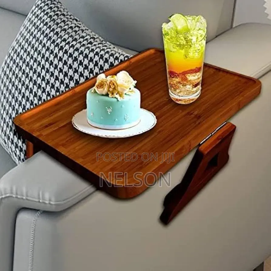 Foldable Wooden Sofa Armrest Tray Clip