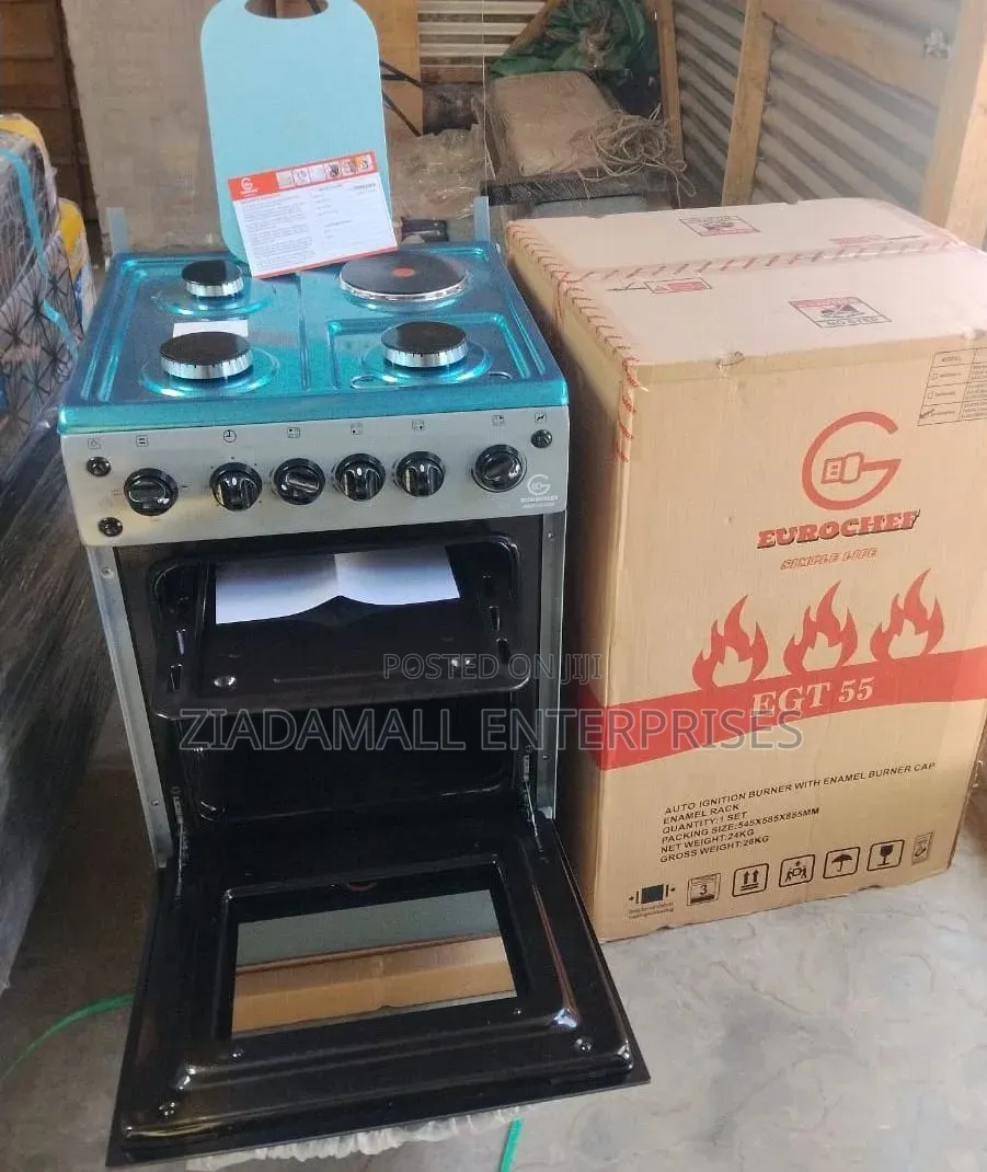 Eurochef Standing 3 Gas + 1 Electric Cooker Complete Kitchen 50*55